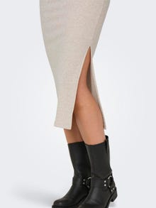 ONLY Rib midi skirt -Whitecap Gray - 15323655