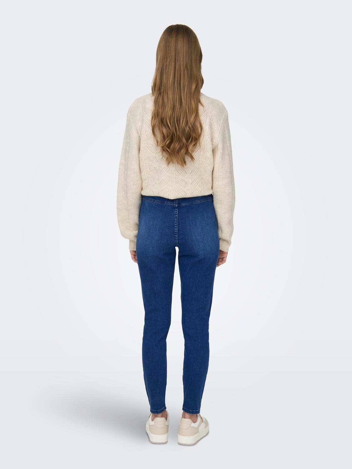 ONLY Slim Fit Hohe Taille Jeggings -Medium Blue Denim - 15323718