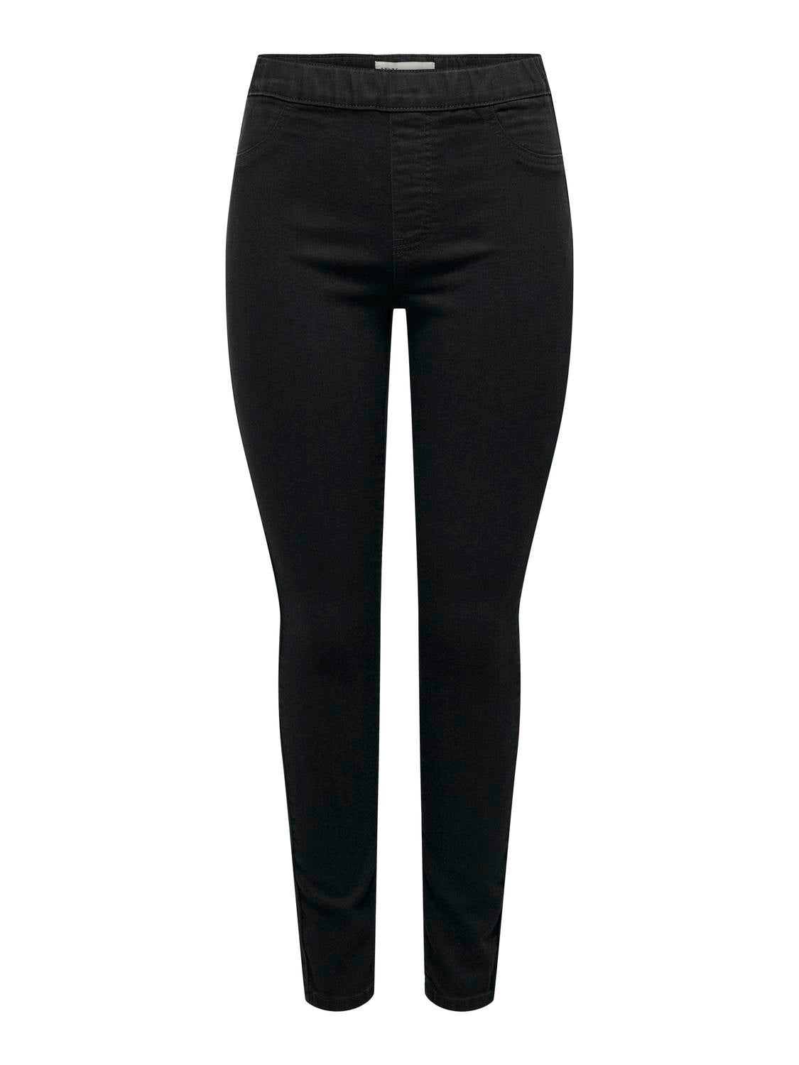 denim leggings black