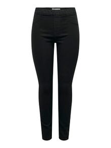 ONLY Slim Fit Hohe Taille Jeggings -Black Denim - 15323718