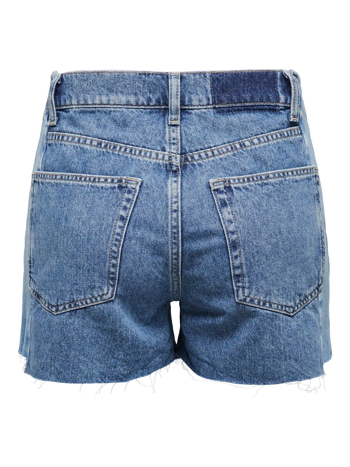 ONLY Shorts Regular Fit Vita media Orli strappati -Medium Blue Denim - 15323765