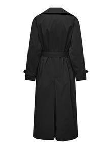 ONLY High neck Tall Coat -Black - 15323777