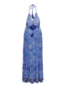 ONLY Normal passform Halterneck Lång klänning -Azure Blue - 15323797