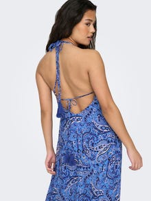 ONLY Regular Fit Halterneck Lang kjole -Azure Blue - 15323797