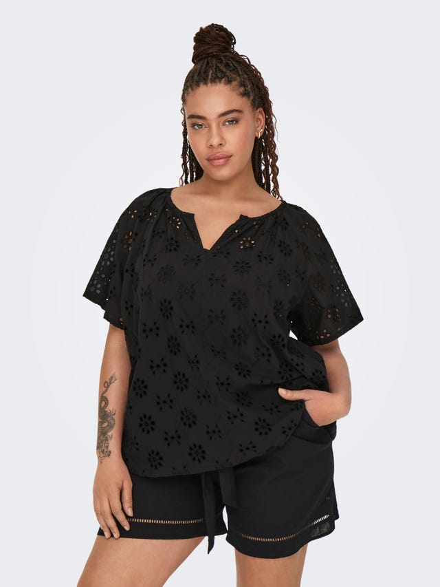 ONLY Curvy embroidery top - 15323908