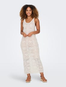 ONLY Robe longue Boxy Fit Col rond -Eggnog - 15323934