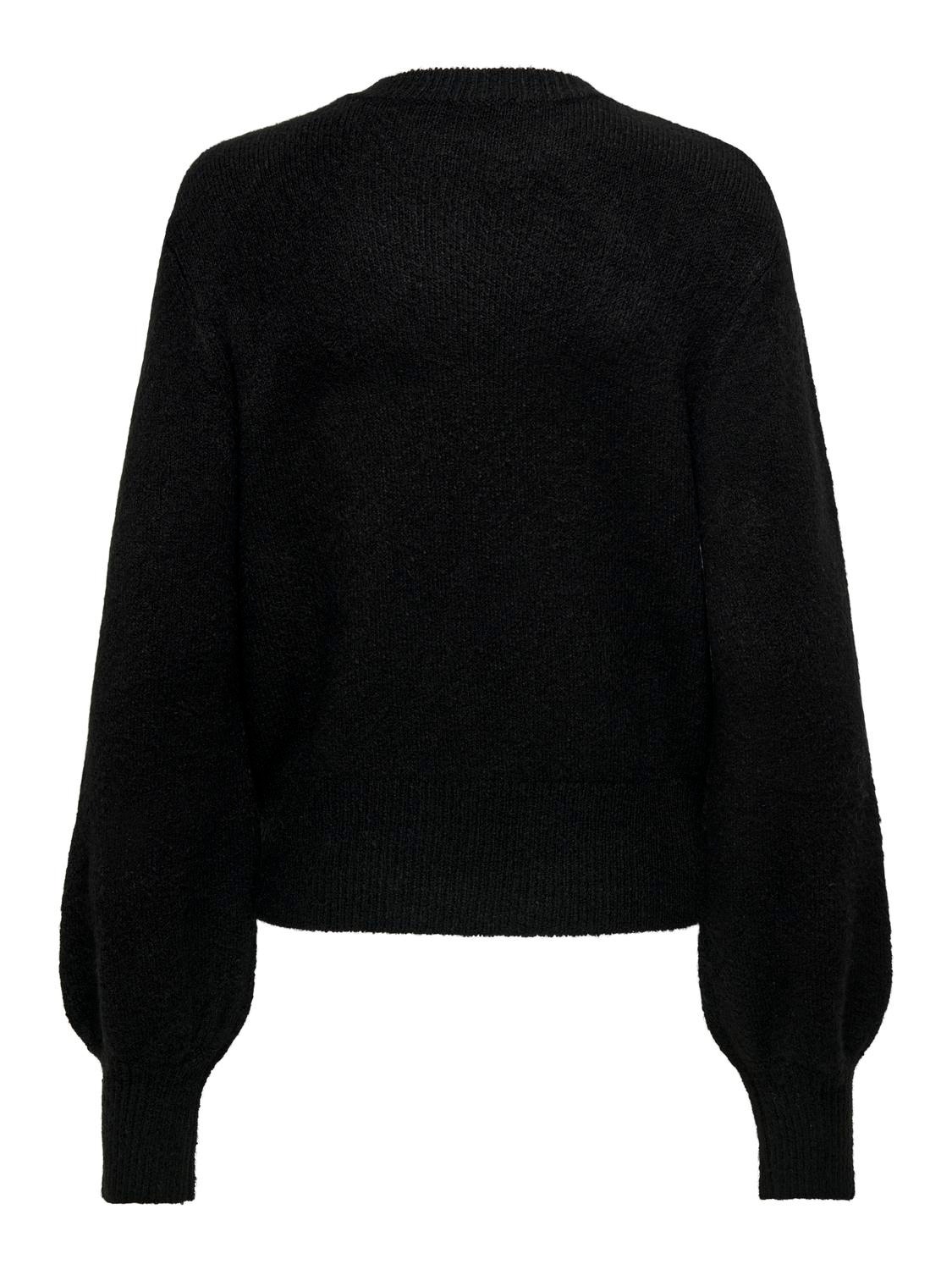 ONLY Pull-overs Col rond Manches ballons -Black - 15323962