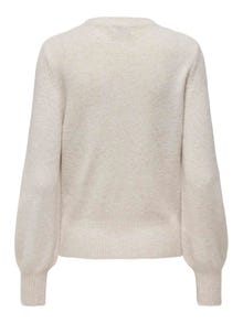ONLY Pull-overs Col rond Manches ballons -Pumice Stone - 15323962