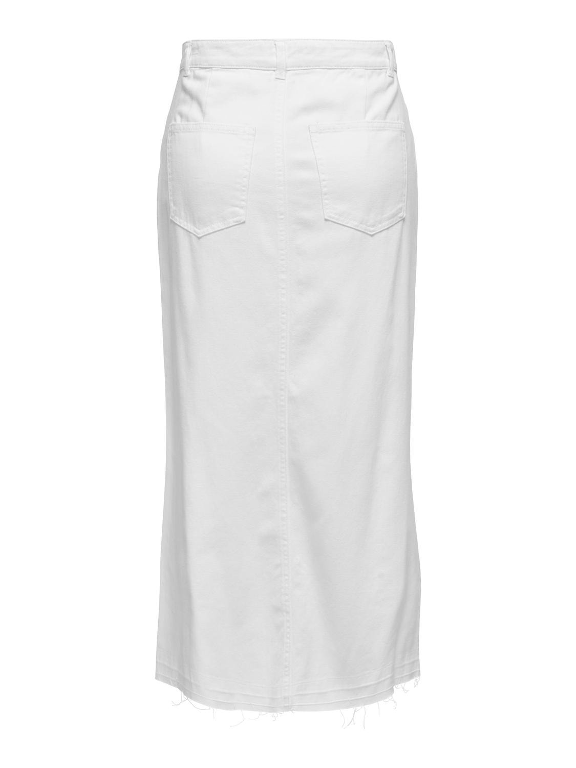ONLY Lång kjol -White - 15323972