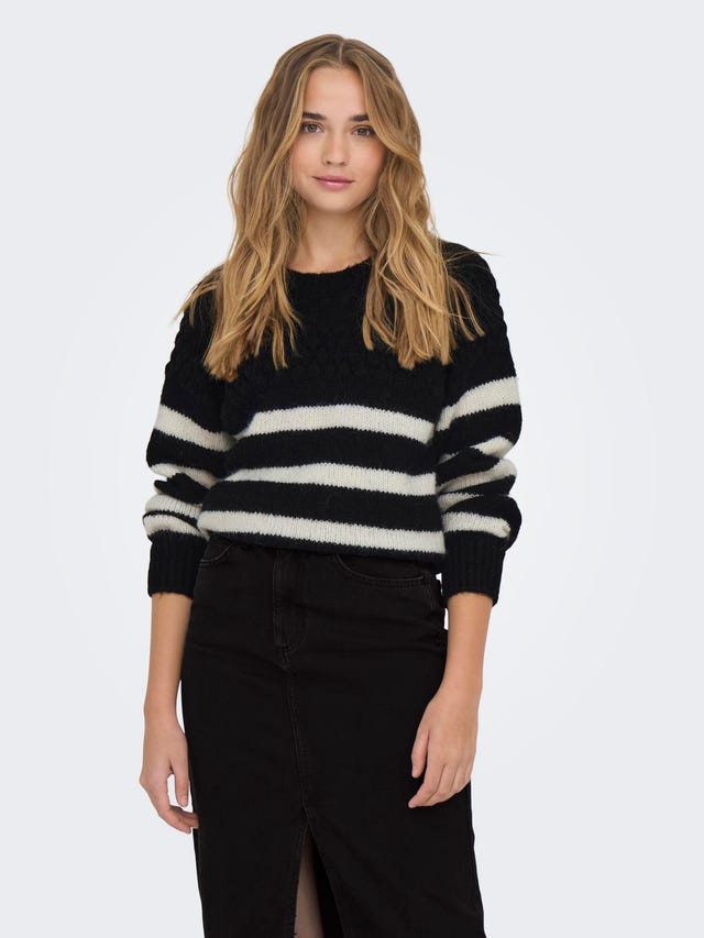 ONLY O-neck knitted pullover - 15323980