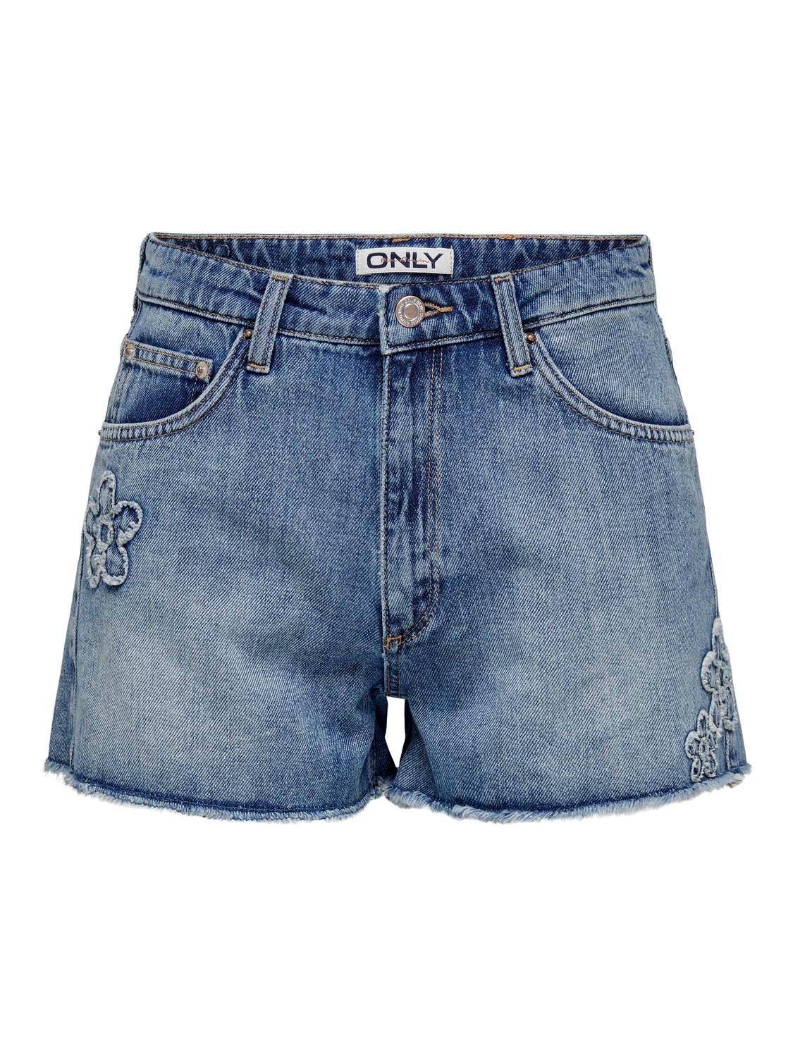 Thumbnail - Onlzuma Hohe Taille Normal Geschnitten Jeans-shorts