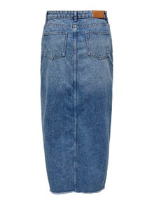 ONLY Mid waist Lange rok -Medium Blue Denim - 15324102