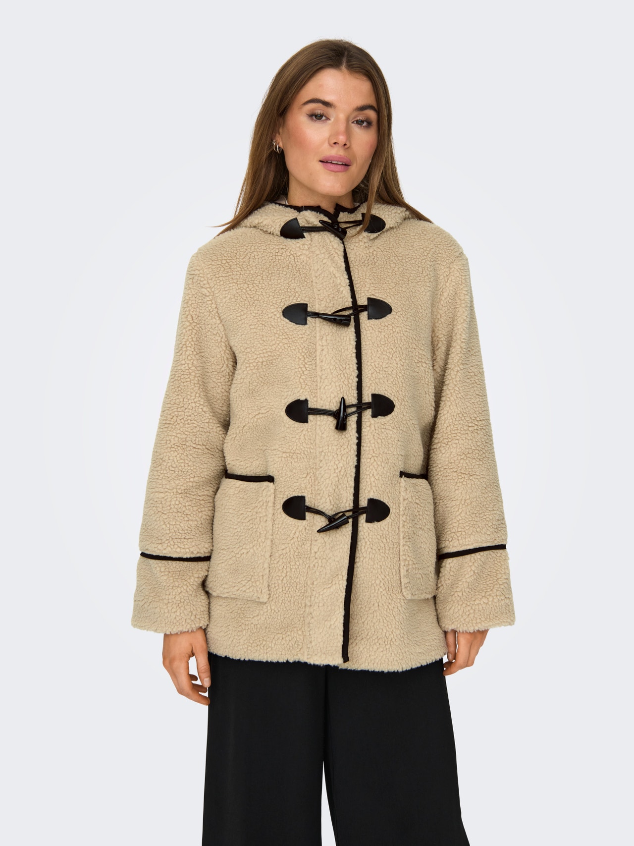brown short teddy coat