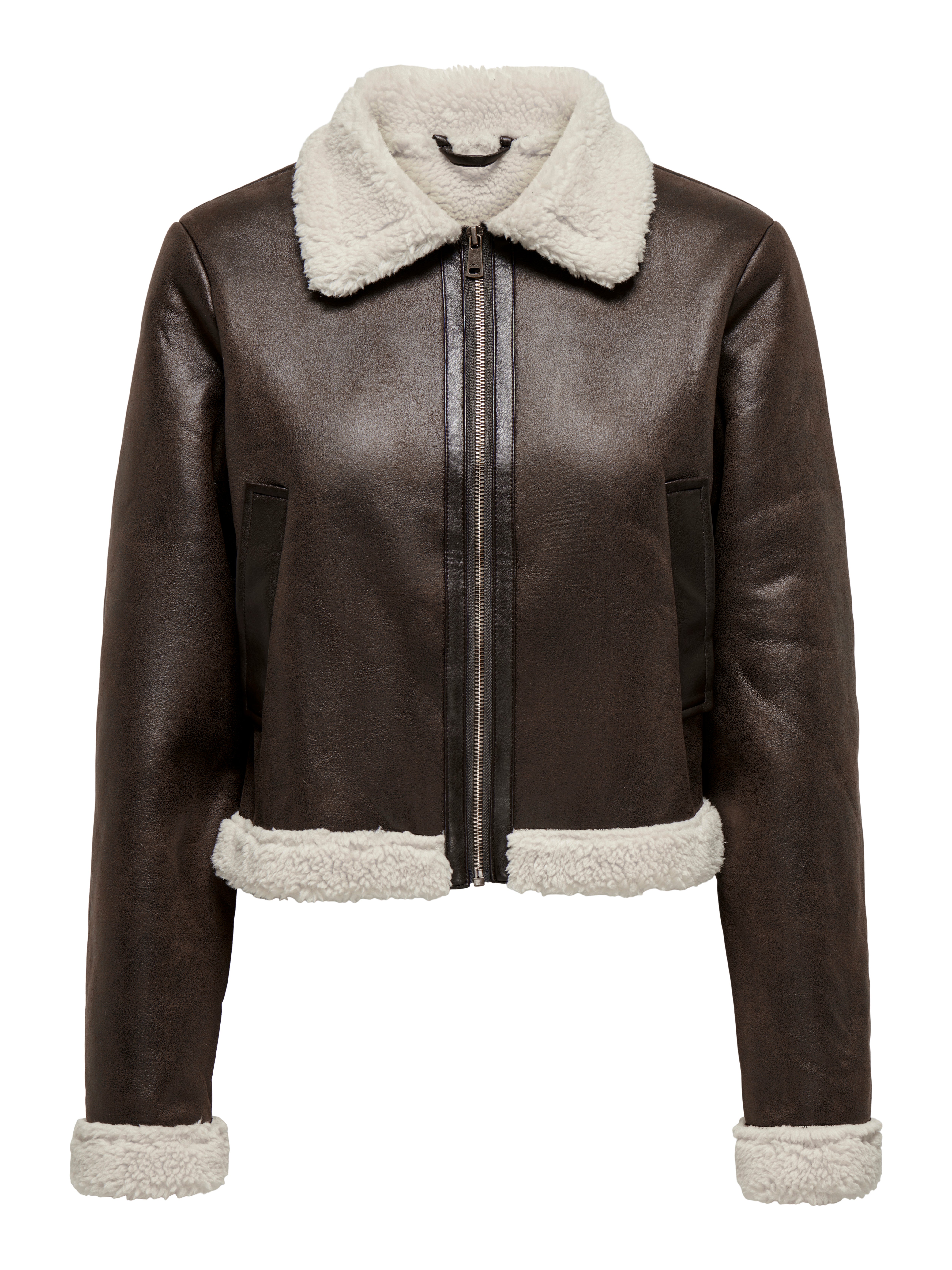 Only Damen Only Lederjacke Fell Lederjacke Only Cognac Only