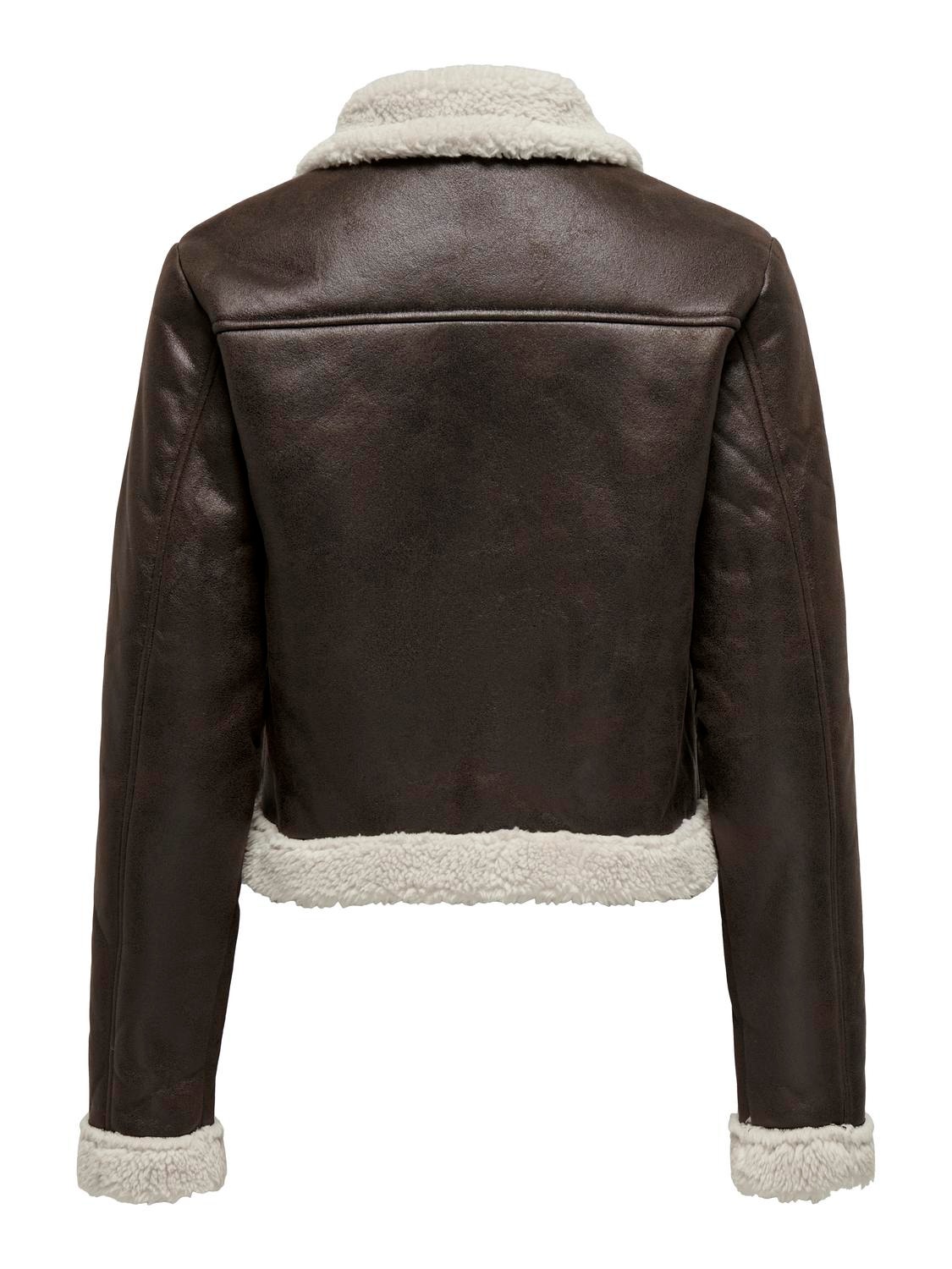 ONLY Faux leather jacket -Mole - 15324138