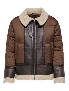 ONLY Short puffer jacket -Chestnut - 15324139
