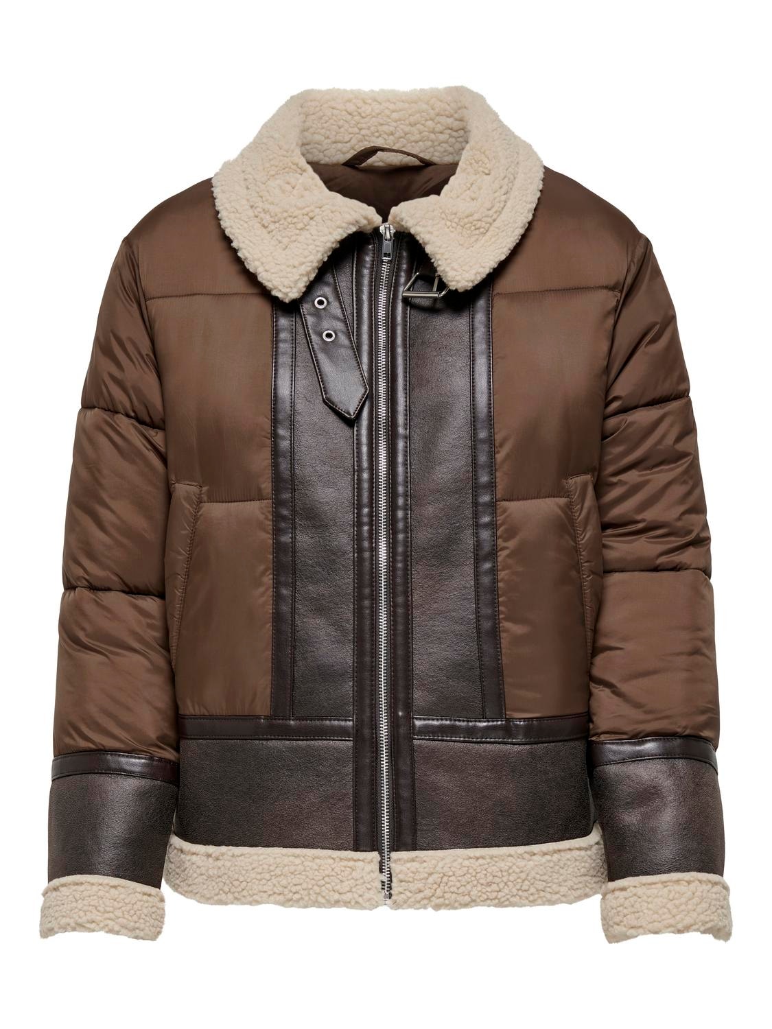 ONLY Short puffer jacket -Chestnut - 15324139