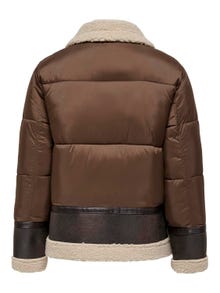 ONLY Reverse Storm cuffs to prevent wind from entering Quilted Jacket -Chestnut - 15324139