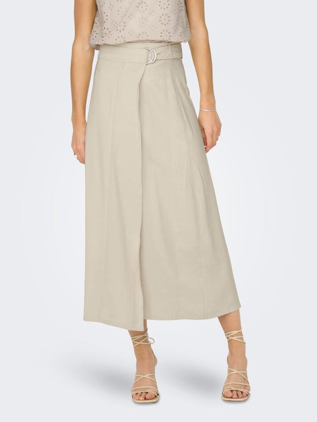 ONLY Midi nederdel med høj talje  - 15324259