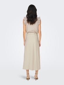 ONLY High waist Midi-rok -Sandshell - 15324259