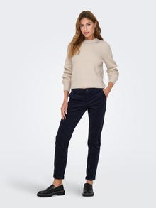 ONLY Tavapärane lõige Ümmargune kaelus Kõrged mansetid Volüümikad varrukad Pullover -Pumice Stone - 15324271