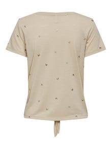 ONLY Normal geschnitten Rundhals T-Shirt -Brown Rice - 15324327