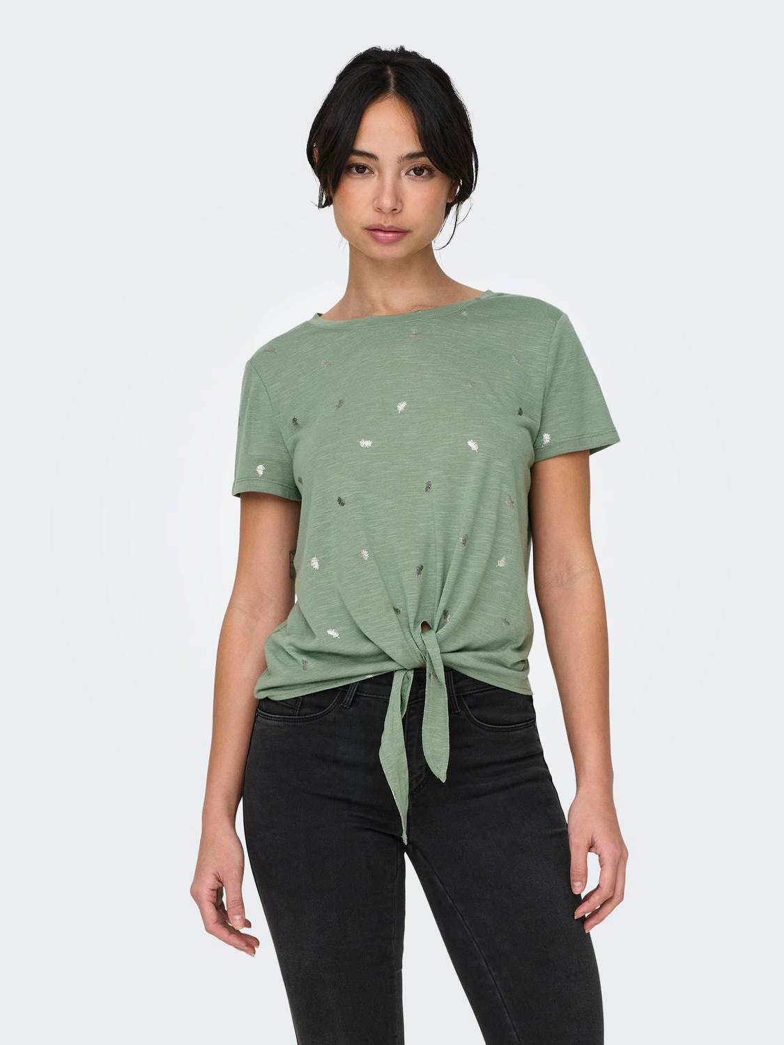 ONLY Regular Fit O-hals T-skjorte -Hedge Green - 15324327