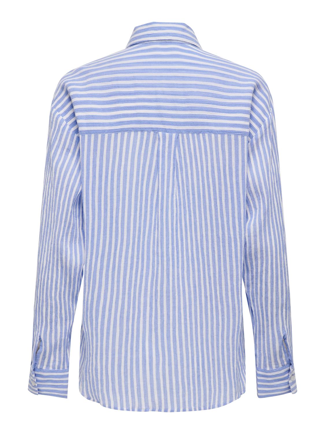 ONLY Regular fit Overhemd kraag Manchetten met knoop Verlaagde schoudernaden Overhemd -Cloud Dancer - 15324340
