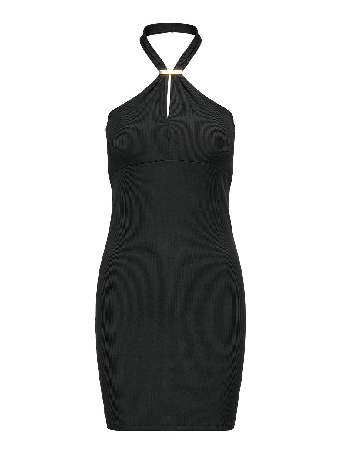 ONLY Regular fit Halternek Korte jurk -Black - 15324344