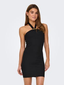 ONLY Kort kjole med halterneck -Black - 15324344