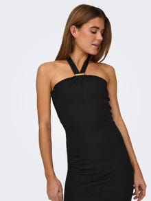 ONLY Regular Fit Halter neck Short dress -Black - 15324344