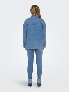 ONLY Camicia in jeans Regular Fit Collo Camicia Polsini con bottone Spalle cadenti -Light Blue Denim - 15324363