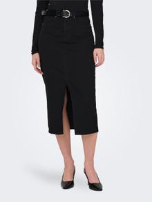 ONLY Midi denim skirt -Black Denim - 15324365
