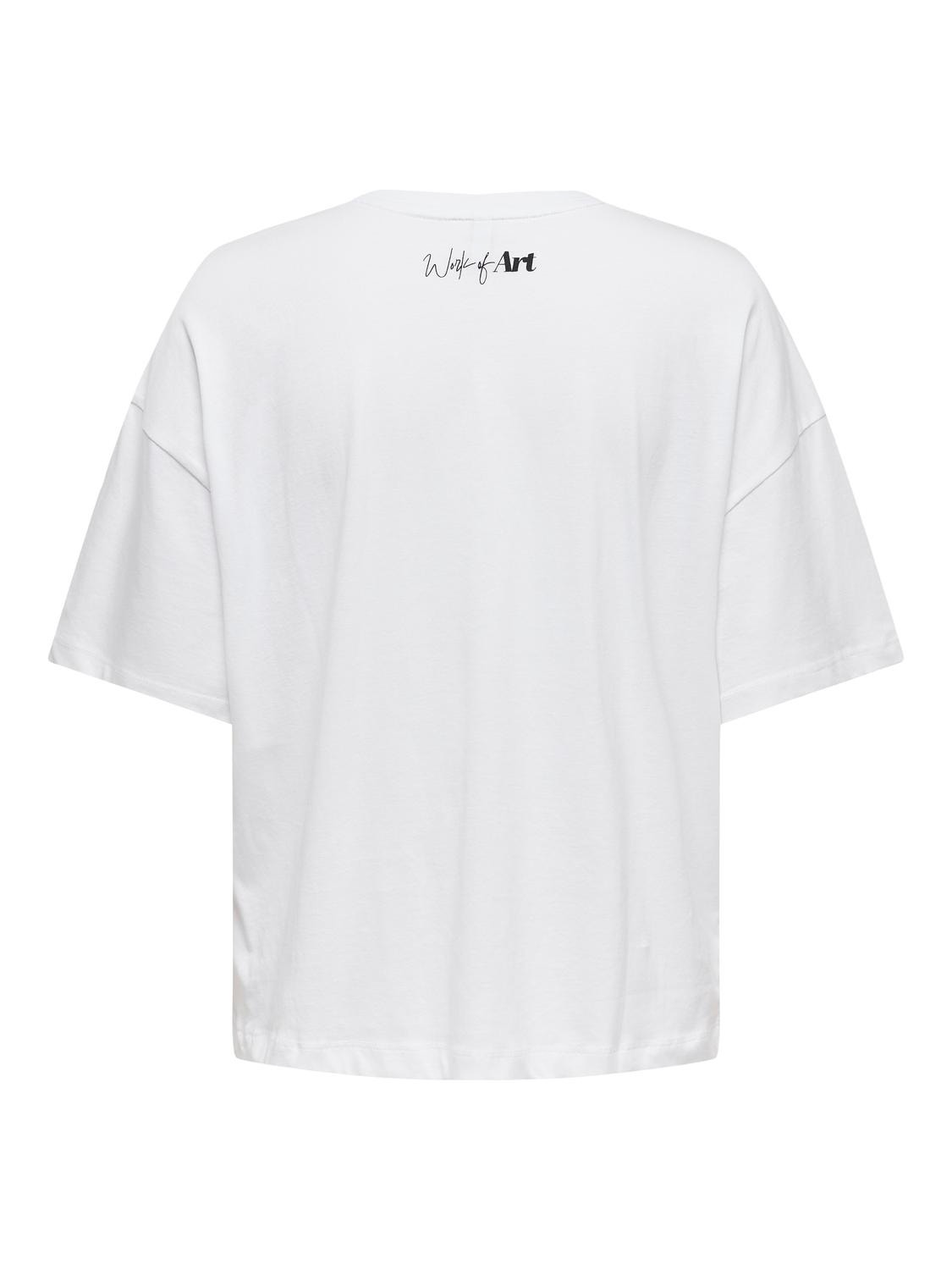 ONLY Oversized o-hals t-shirt -Bright White - 15324377