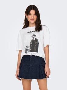 ONLY Oversized o-hals t-shirt -Bright White - 15324377