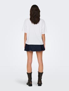 ONLY Oversized o-hals t-shirt -Bright White - 15324377