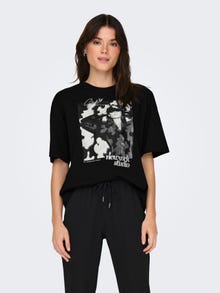 ONLY Oversized o-neck t-shirt -Black - 15324377