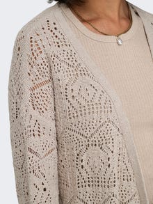 ONLY Regular Fit V-Neck Knit Cardigan -Pumice Stone - 15324381