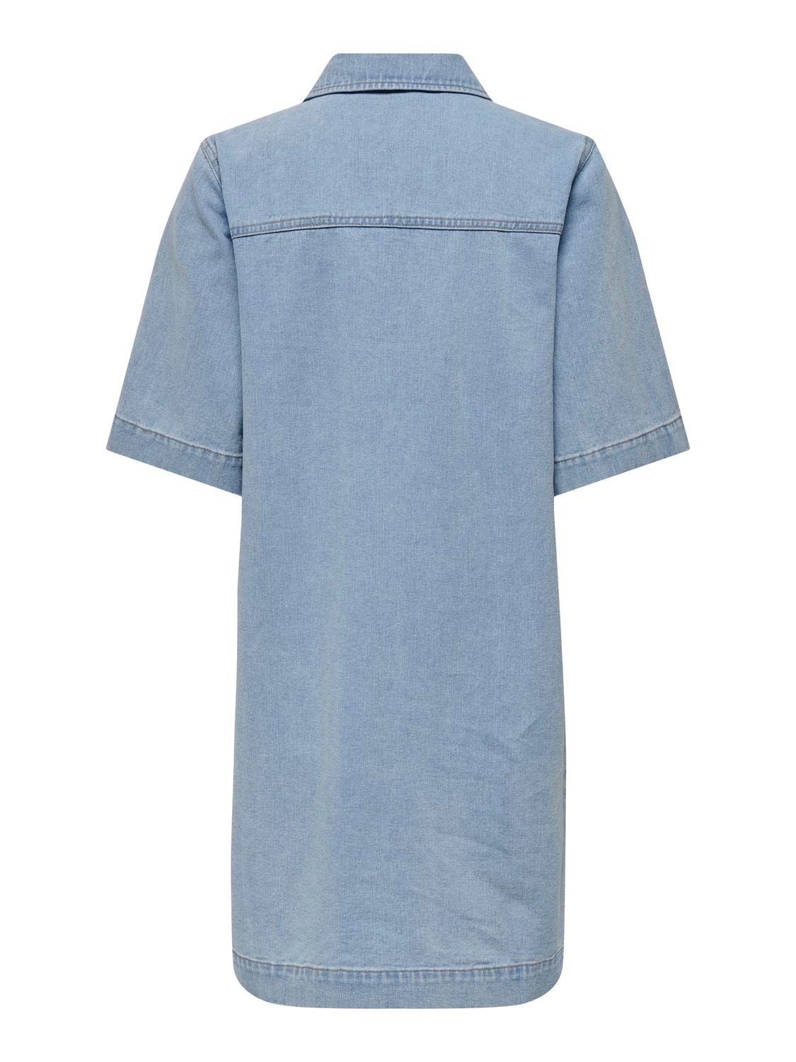 ONLY Denim shirt dress -Light Blue Denim - 15324384