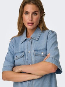 ONLY Denim shirt dress -Light Blue Denim - 15324384