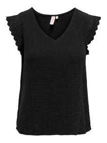 ONLY curvy v-neck dress -Black - 15324431