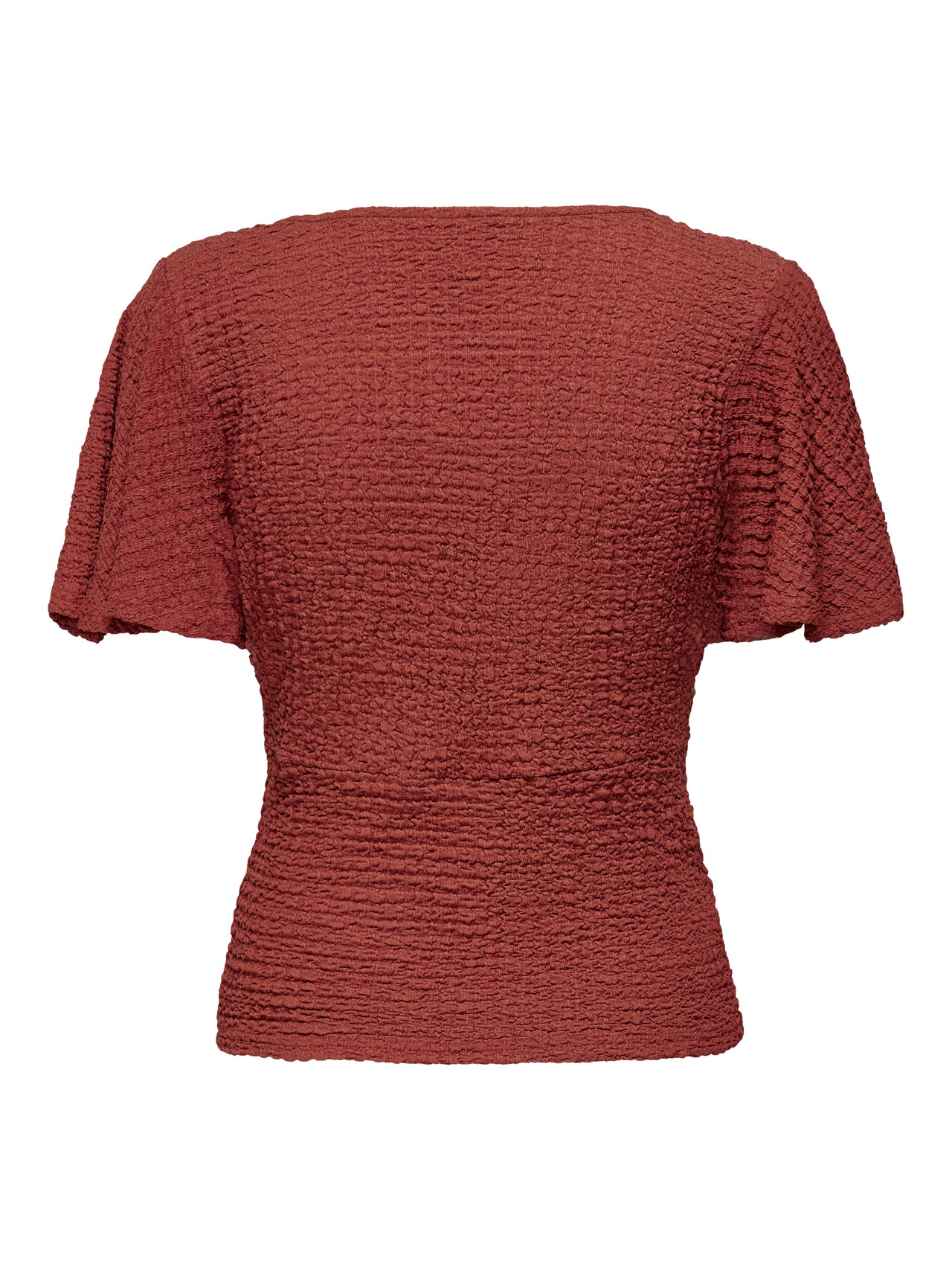 ONLY Tops Corte regular Cuello en V Mangas voluminosas -Tandoori Spice - 15324478