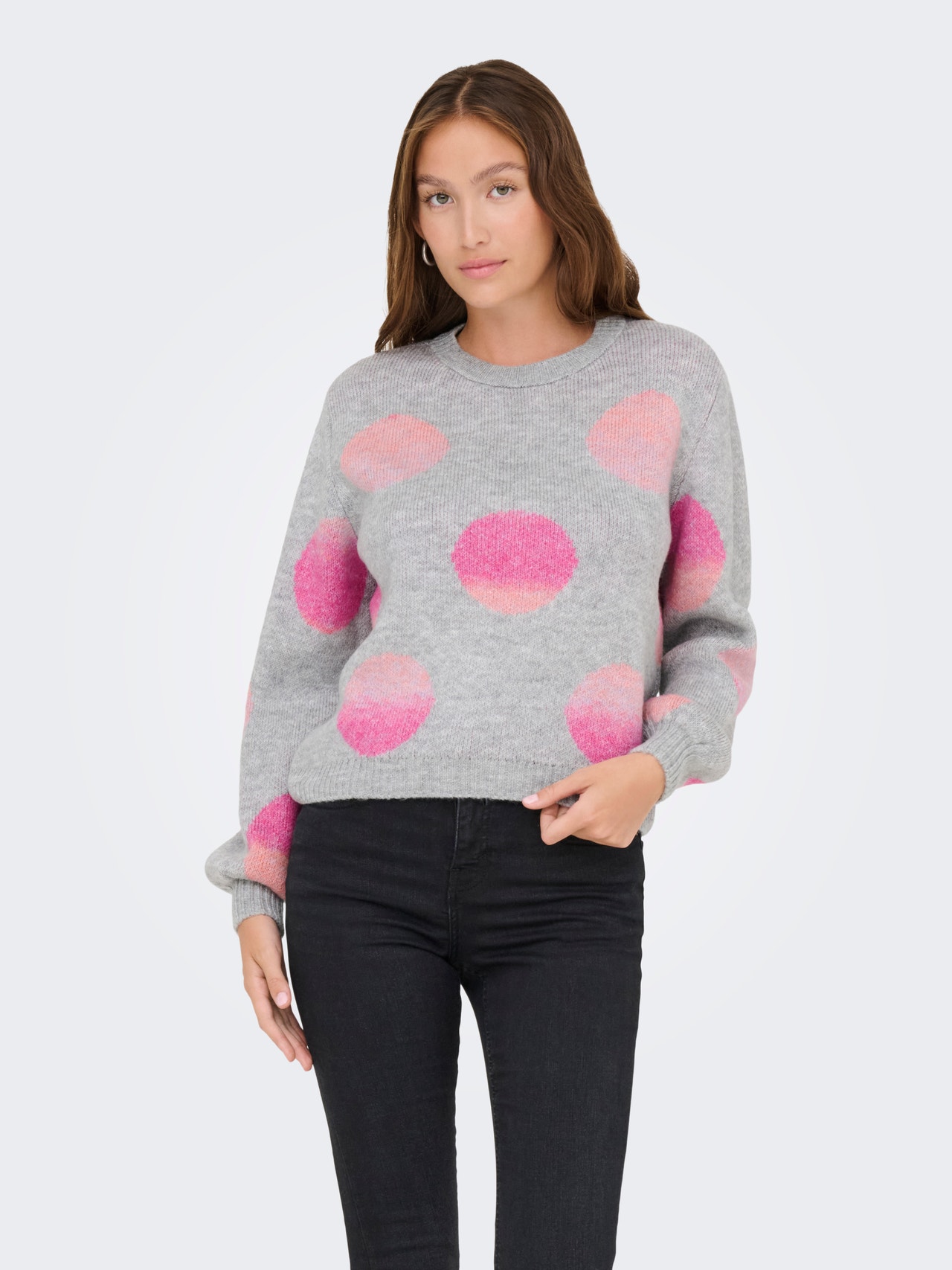 ONLY ONLAIDA Striktrøje -Light Grey Melange - 15324479