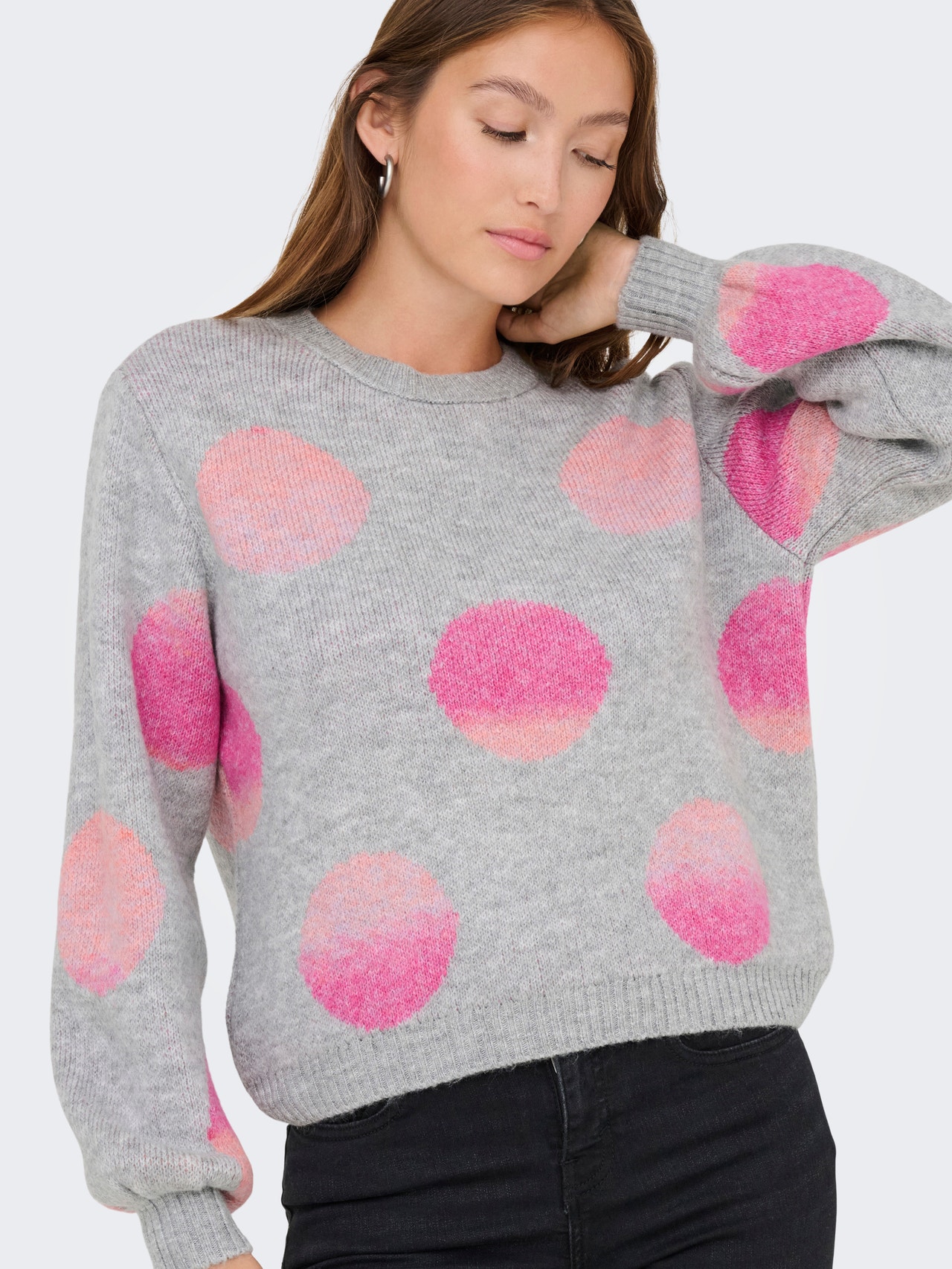 ONLY ONLAIDA Striktrøje -Light Grey Melange - 15324479