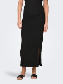 ONLY Maxi nederdel med slids -Black - 15324480