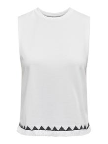 ONLY Normal geschnitten Rundhals Top -Bright White - 15324501