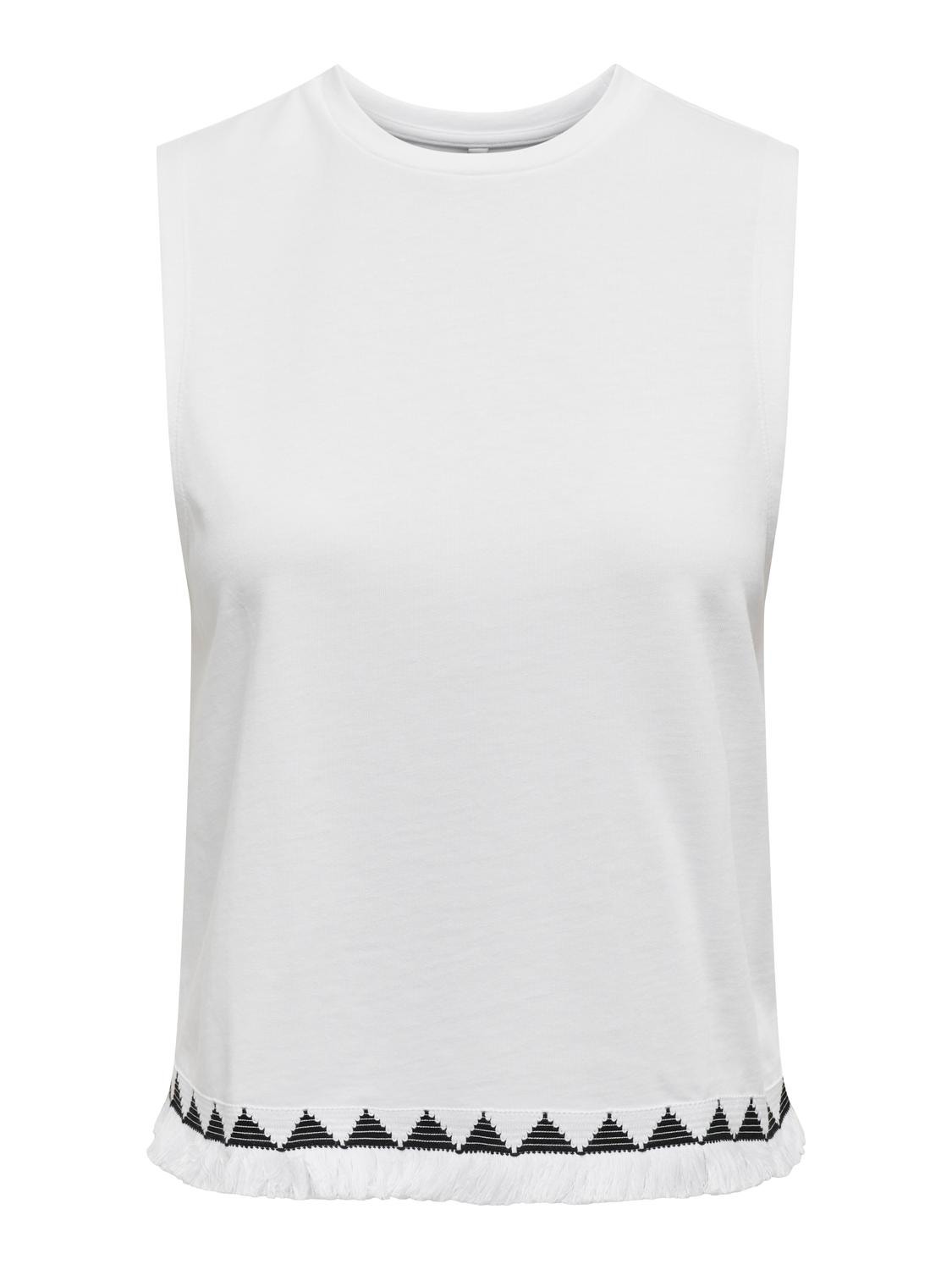 ONLY Normal geschnitten Rundhals Top -Bright White - 15324501