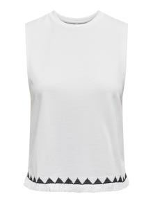 ONLY Regular fit O-hals Top -Bright White - 15324501