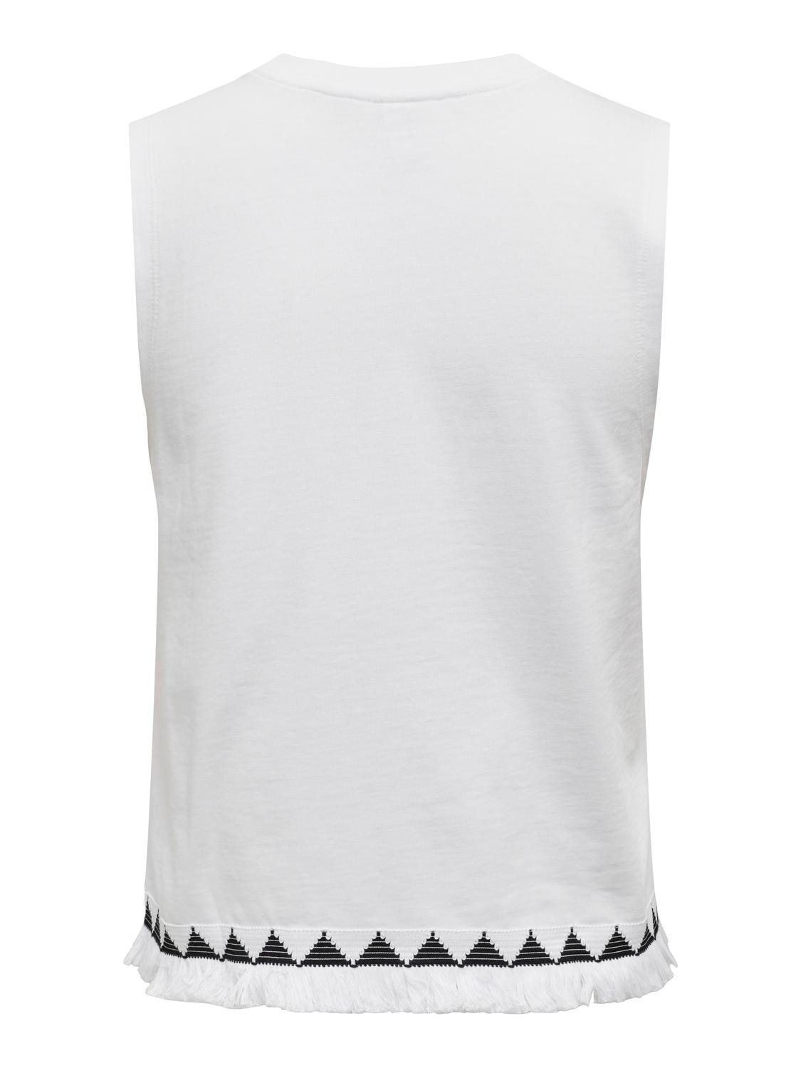 ONLY Regular Fit Round Neck Top -Bright White - 15324501