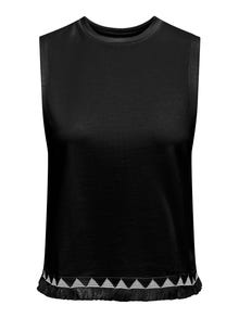 ONLY Regular Fit Round Neck Top -Black - 15324501